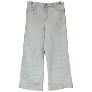 Gloria Vanderbilt Slimming Amanda Wide-Leg Light Wash Denim Jeans Women's Size 8